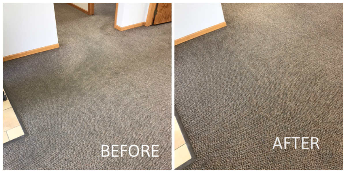cleaning high traffic area carpet