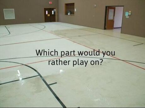 floor cleaning basketball court